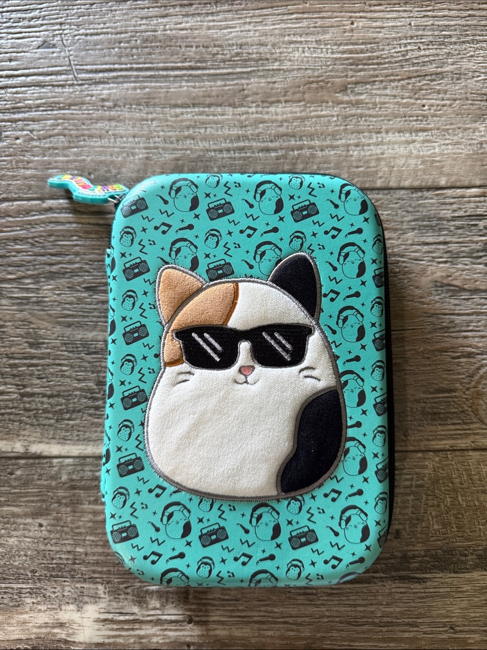 Squishmallows Cam the Cat Pencil Case, Hard Case Supply Box with zipper